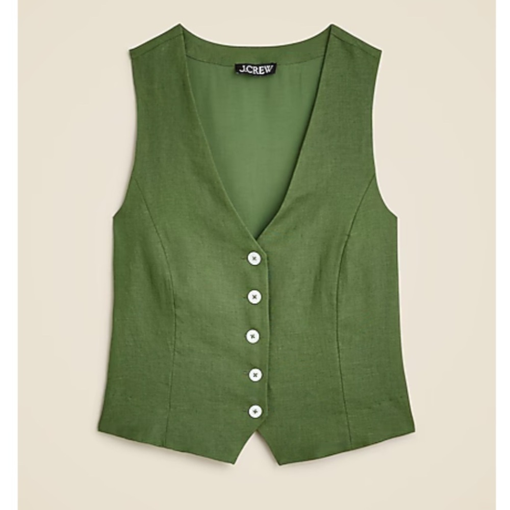 Slim-fit Linen Vest from JCREW- size 6